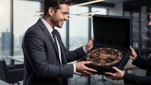 Вручают часы в подарок