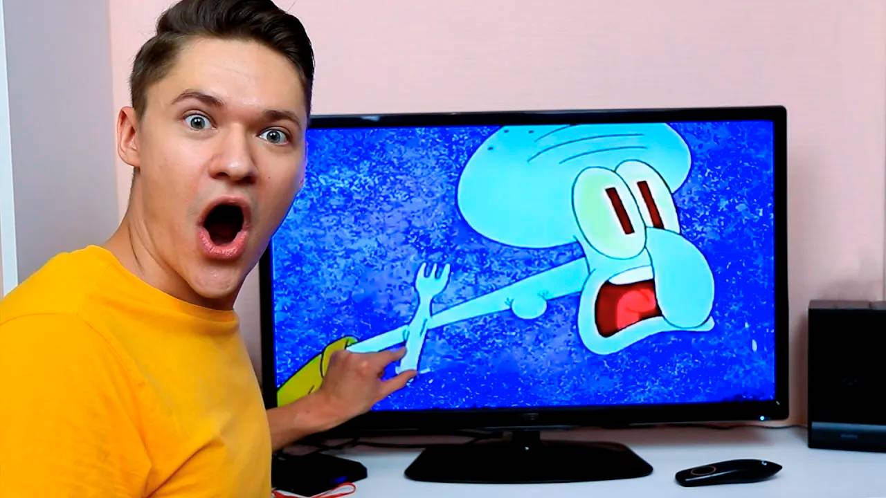 Прикол с Телевизором - Сквидвард подавился смотреть онлайн