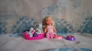 Обзор на домашних животных кошек и куколку Еви