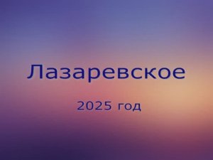 Лазаревское 2025 год