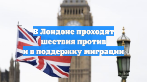 В Лондоне проходят шествия против и в поддержку миграции