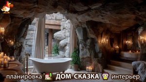 Сказочный дом мечты – 3D идея для вдохновения с планировкой и интерьером 🏡🏚️🏠 вариант (357)