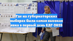 Где на губернаторских выборах была самая высокая явка в первый день ЕДГ-2025
