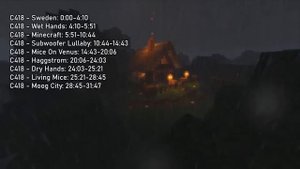 C418   Minecraft Music Slowed Down 🎵 With Rain 🌧️ 1 hour