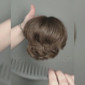 Объёмная РЕЗИНКА (накладной пучок), в два оборота #резинкадляволос #пучокизволос #причёскапучок