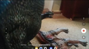 Гадзила против динозавра😲