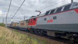 Электровоз ЭП2К-459 «Грузовой на ст.Голицыно» ст.Голицыно отправился на ст.Кубинка-1. 12.09.2025.