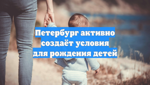 Петербург активно создаёт условия для рождения детей