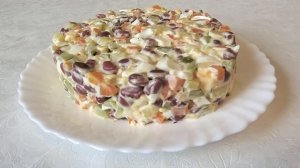 Салат без мяса и рыбы! Простой и вкусный рецепт!