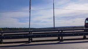 Едем на Kia ceed sw 2021 по мосту через реку Ока на трассе М4 в Ступинском районе
