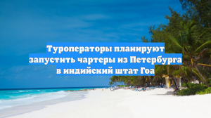 Туроператоры планируют запустить чартеры из Петербурга в индийский штат Гоа