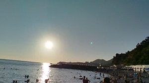 Пляж санатория Небуг сегодня август 2025, Центральный пляж Небуга погода, отдых у моря Небуг 2025