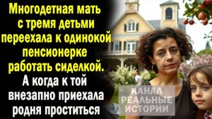 многодетная мать с тремя детьми переехала к пенсионерке работать сиделкой. А когда приехала родня