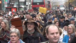 Порядка 110 тыс. британцев вышли на протест против нелегальной миграции