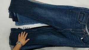 39032 Джинсы женские бренд, 3пак, 6E3, секонд (cream/extra) оптом