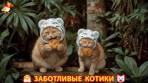 Заботливые котики спешат на помощь 😸😹😻 (330)