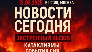 Новости Сегодня 13.09.2025 - Россия, Москва, Экстренный вызов новый выпуск, Катаклизмы, США Венс