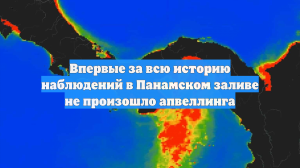 Впервые за всю историю наблюдений в Панамском заливе не произошло апвеллинга