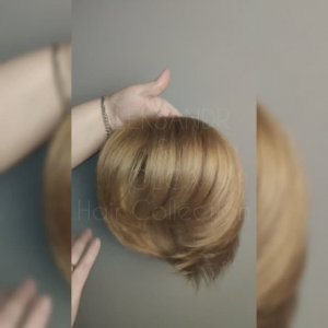 Объёмная РЕЗИНКА (накладной пучок), в два оборота #резинкадляволос #пучокизволос #причёскапучок