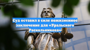 Суд оставил в силе пожизненное заключение для «Уральского Раскольникова»