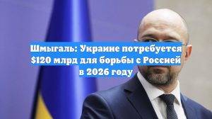 Шмыгаль: Украине потребуется $120 млрд для борьбы с Россией в 2026 году