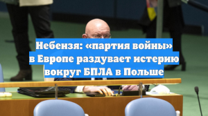 Небензя: «партия войны» в Европе раздувает истерию вокруг БПЛА в Польше