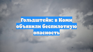 Гольдштейн: в Коми объявили беспилотную опасность