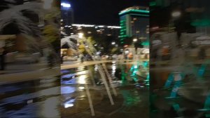 День города в Краснодаре вечерний музыкальный фонтан.