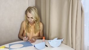 Ирина Михайлова. Развивашки.Делаем веселого акуленка из цветной бумаги.5+