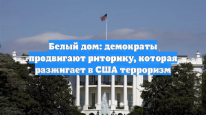 Белый дом: демократы продвигают риторику, которая разжигает в США терроризм