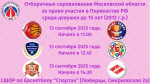 Отборочные соревнования Московской области среди юниорок до 15 лет (2012 г.р.)