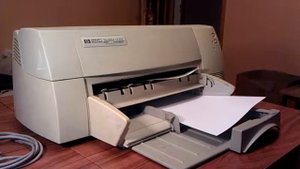 HP 1120c Czyszczenie kaset drukarki i wydruk prуbny.