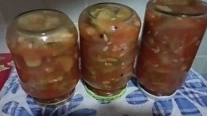 ЗИМОЙ РАДОВАЛАСЬ, ЧТО ЗАКРЫЛА МНОГО БАНОЧЕК! ОЧЕНЬ ВКУСНЫЙ САЛАТ ИЗ ПЕРЕРОСШИХ ОГУРЦОВ.