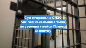 Суд отправил в СИЗО экс-замначальника тыла внутренних войск Панова за взятку
