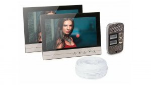 Комплект домофона на 2 квартиры - 2 монитора V90RM и вызывная панель JSB-V082