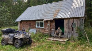 НА КВАДРОЦИКЛЕ В ТАЁЖНУЮ ИЗБУ! ВАРИМ УХУ. ОХОТА НА РЯБЧИКА! СБОР ГРИБОВ!
