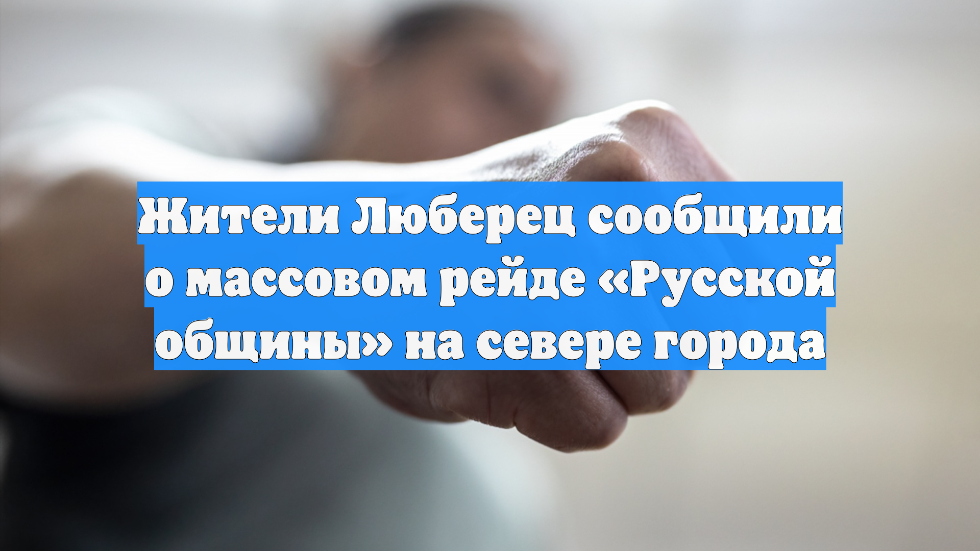 Жители Люберец сообщили о массовом рейде «Русской общины» на севере города