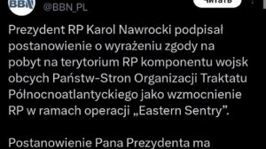 ‼️🇵🇱🏴☠Президент Польши подписал согласие на ввод войск НАТО в страну после налёта "российских д
