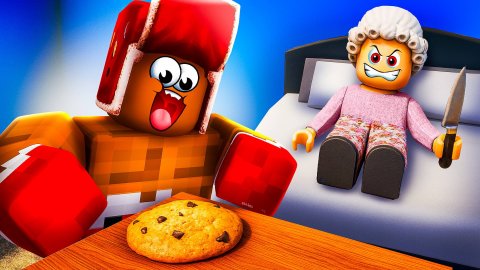 НЕ ВОРУЙ ПЕЧЕНЬКИ У ЗЛОЙ БАБУШКИ В РОБЛОКС!😡