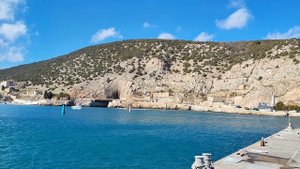 Море, яхта, горы, Крым, Балаклава