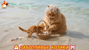 Заботливые котики спешат на помощь 😸😹😻 (331)