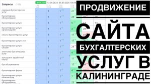 Продвижение сайта бухгалтерских услуг в Калининграде