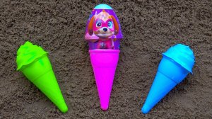 Учим цвета и цифры с Сюрпризом Щенячий Патруль | Развивающий мультик для детей | Играем в песочнице