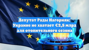 Депутат Рады Нагорняк: Украине не хватает €2,5 млрд для отопительного сезона