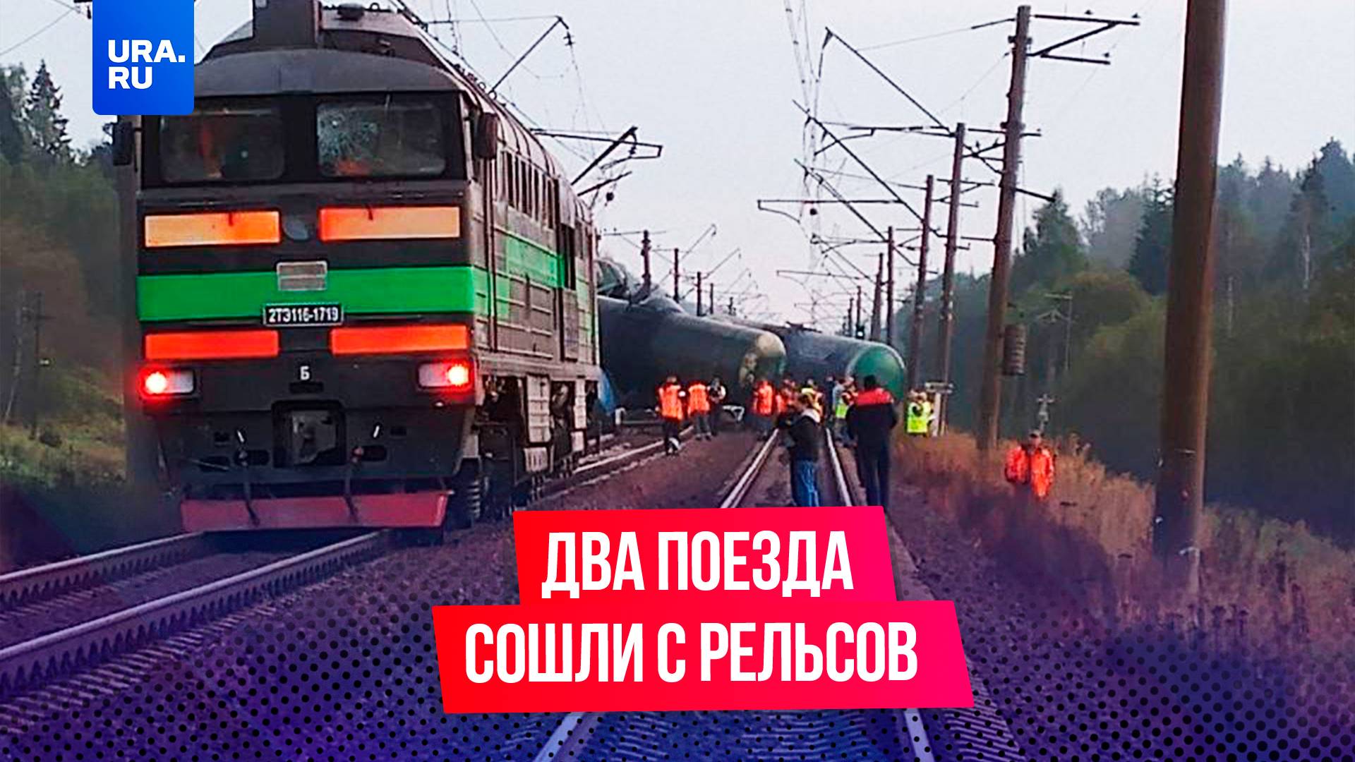 Два поезда сошли с рельсов в Гатчинском и Лужском районах Ленобласти