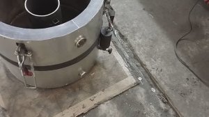 N7 Пиролизная печь на покрышках (завершение сборки камеры закладки)