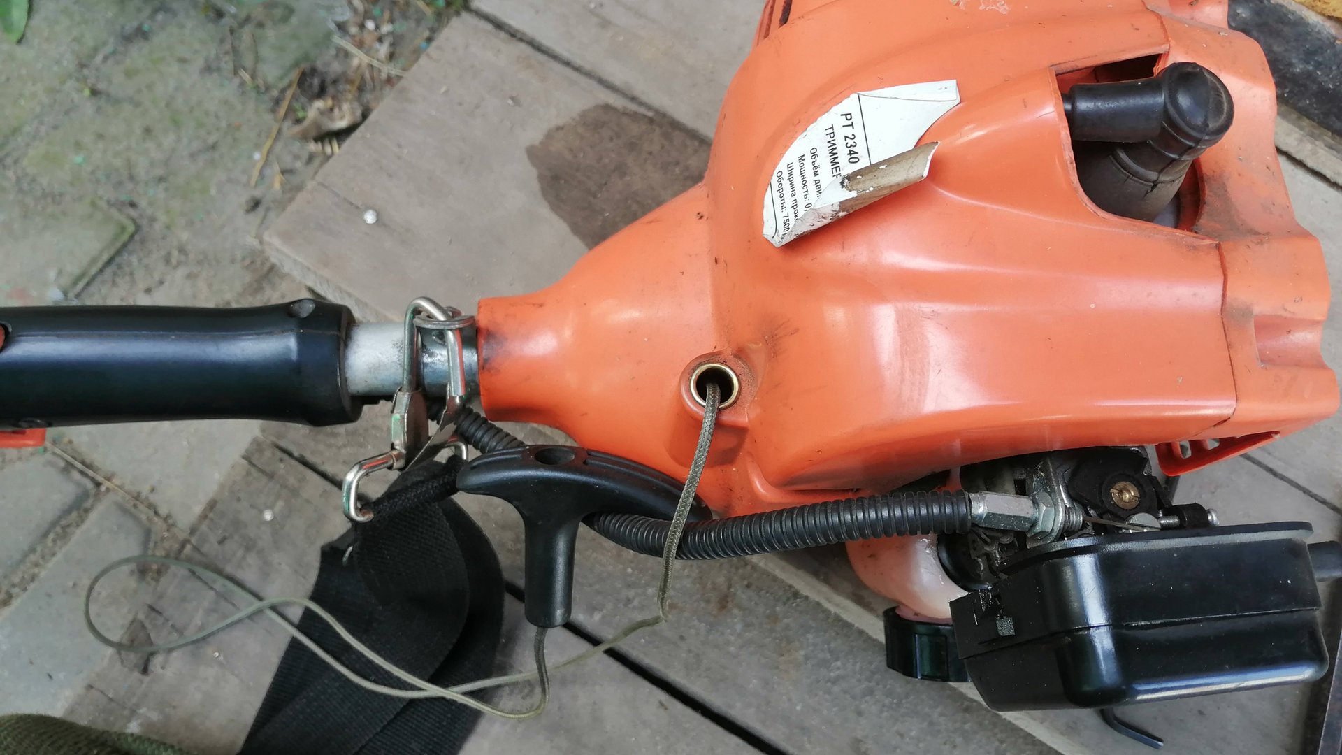 Ремонт пружины триммера.