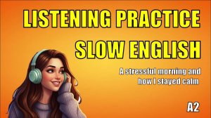 Английский с подкастом (A2): История «Стрессовое утро и как я успокоилась на работе» | С субтитрами