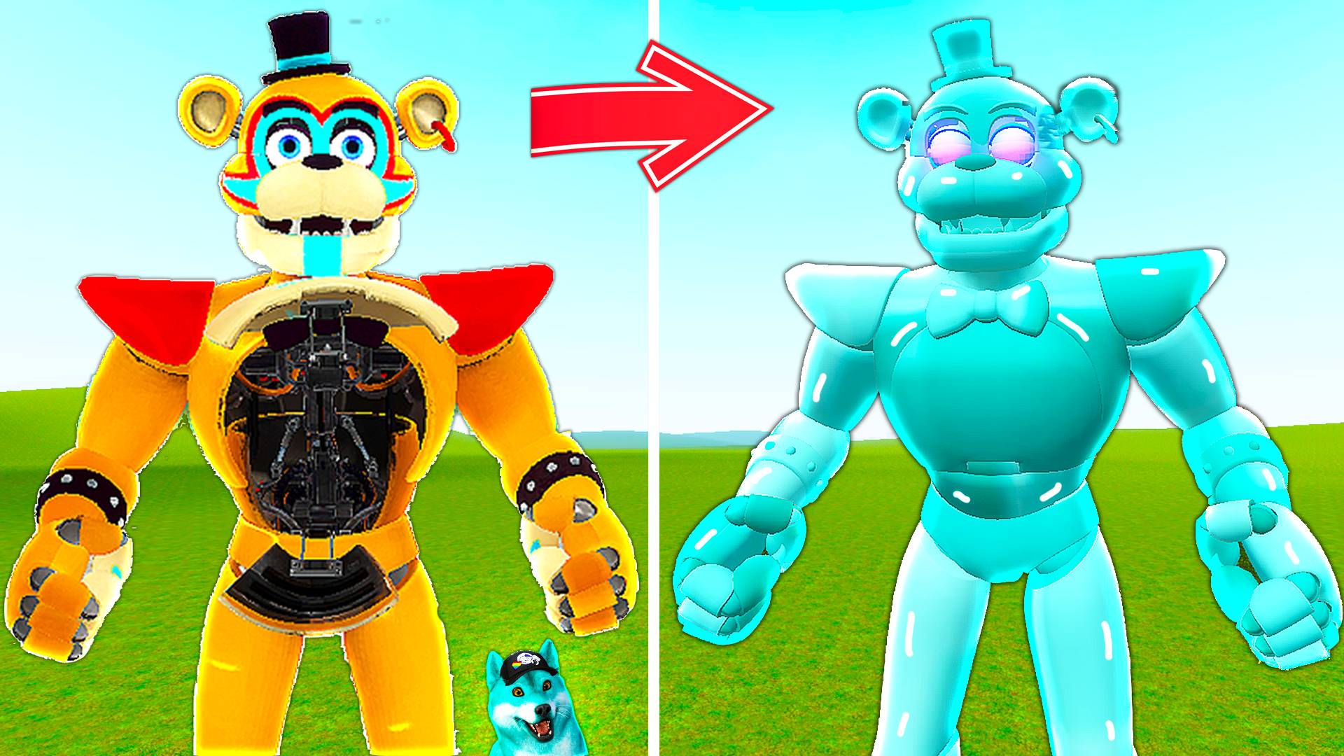 Реально алмазные фнаф 9 аниматроники из майнкарфта в гаррис мод! Fnaf Garry's Mod