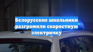 Белорусские школьники разгромили скоростную электричку